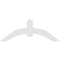 Ekena Millwork Archdale Architectural Grade PVC Gable Bracket, 60"W x 22 1/2"H x 2"D x 6"F, 9/12 Pitch GBP060X23X0206ARC00 - alternate 2